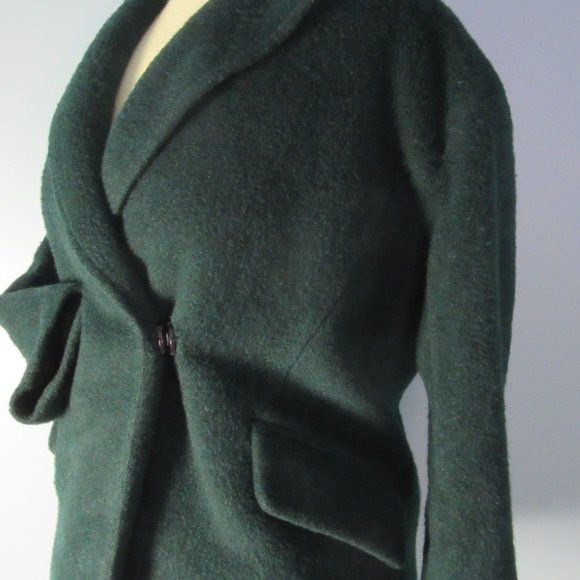 Vintage Banana Republic Dark Kelly Green Wool Jacket sz S - Picture 4 of 7